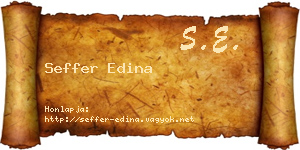 Seffer Edina névjegykártya
