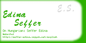 edina seffer business card